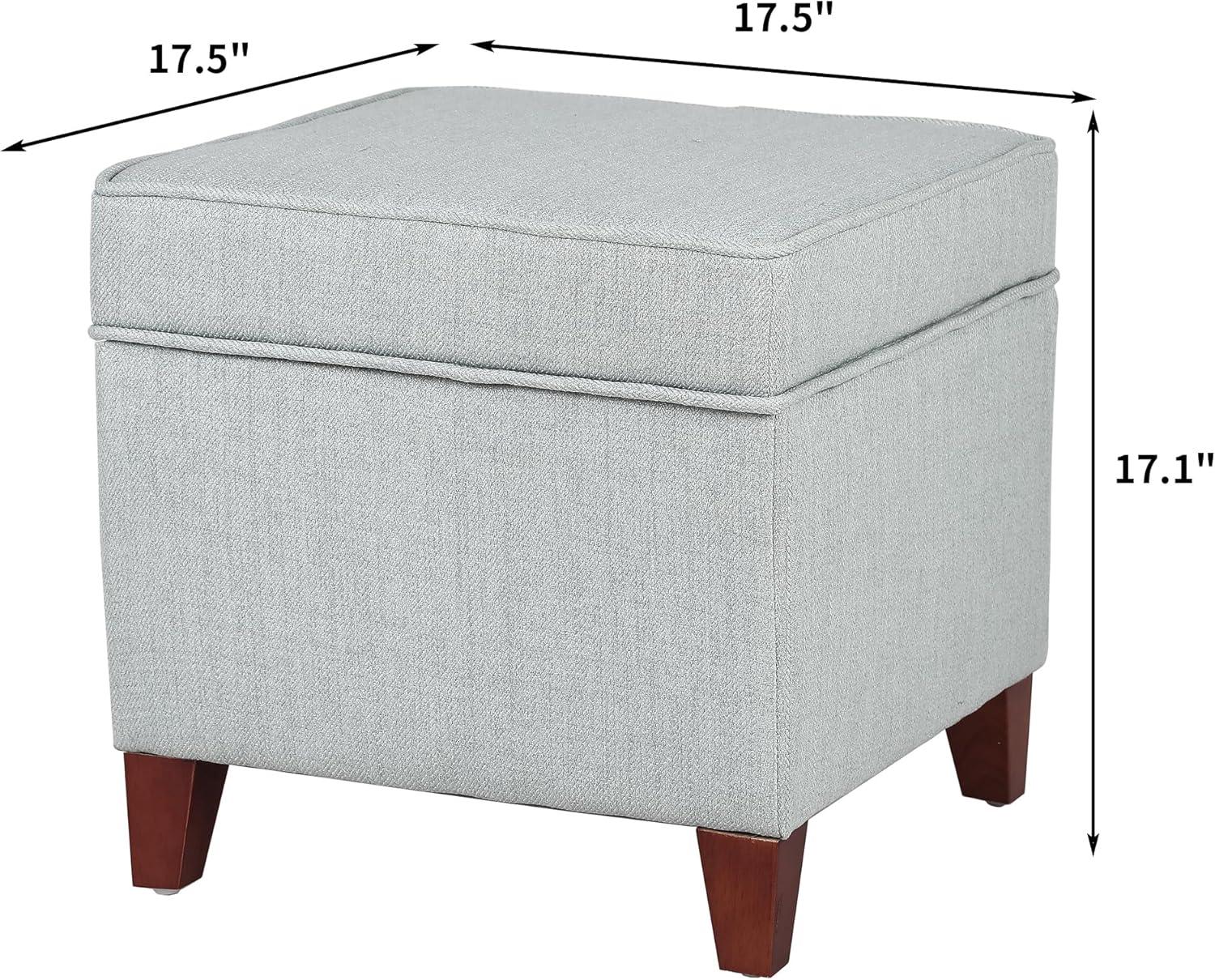 Homebeez Upholstered Tufted Storage Ottoman Footstool,Storage Cube Seat Foot Rest Stool