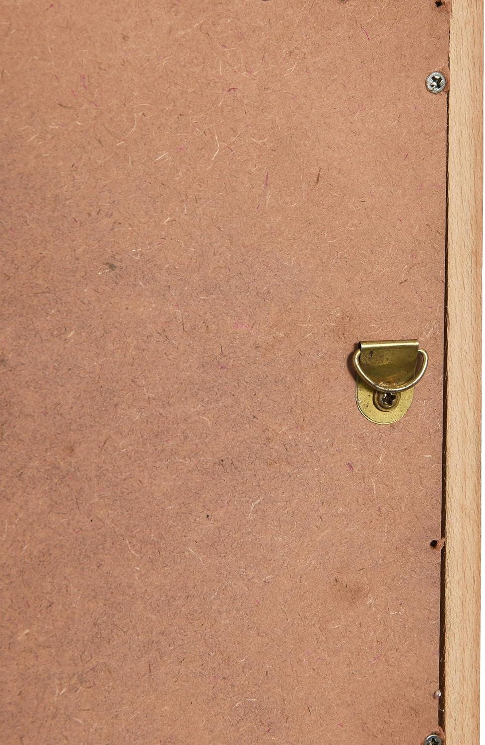 Storied Home Boho Handwoven Cotton Wall Art with Wood Frame and Plastic Cover Faded Red/Natural: Intricate Textile, MDF Composite, Vertical Display