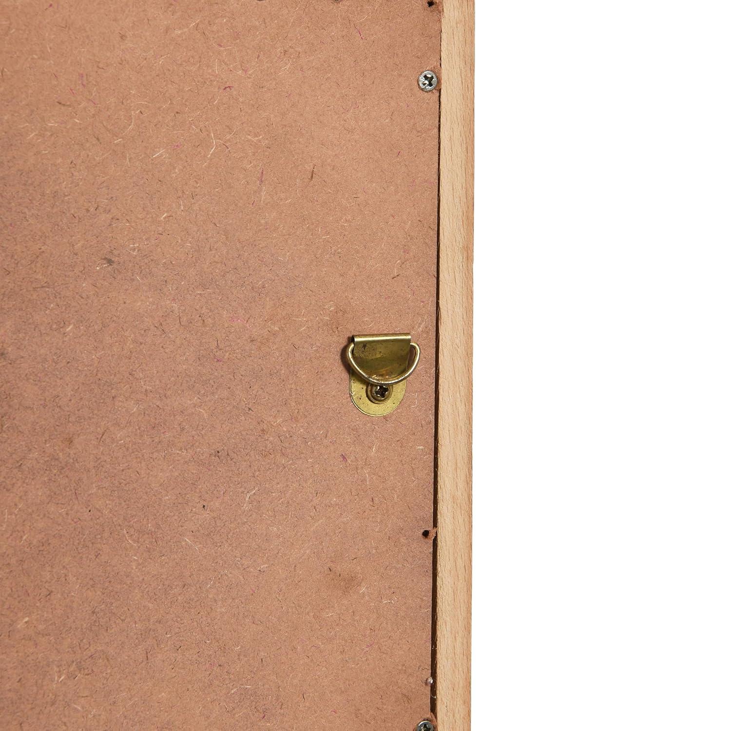 Storied Home Boho Handwoven Cotton Wall Art with Wood Frame and Plastic Cover Faded Red/Natural: Intricate Textile, MDF Composite, Vertical Display