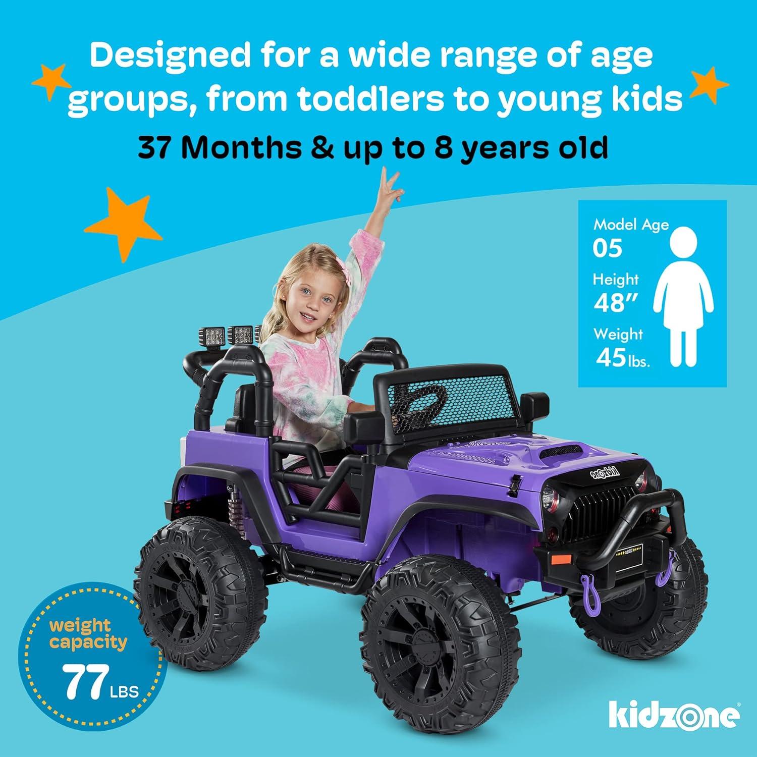 Kidzone Grey 12V SUV Ride-On Truck with Remote Control