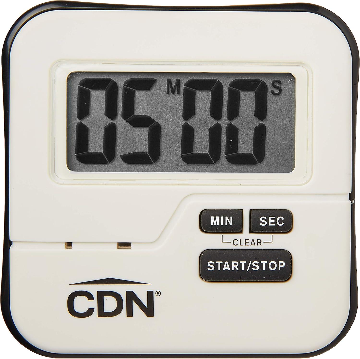 CDN White ABS Plastic Waterproof Digital Timer - 3"L x 3"W