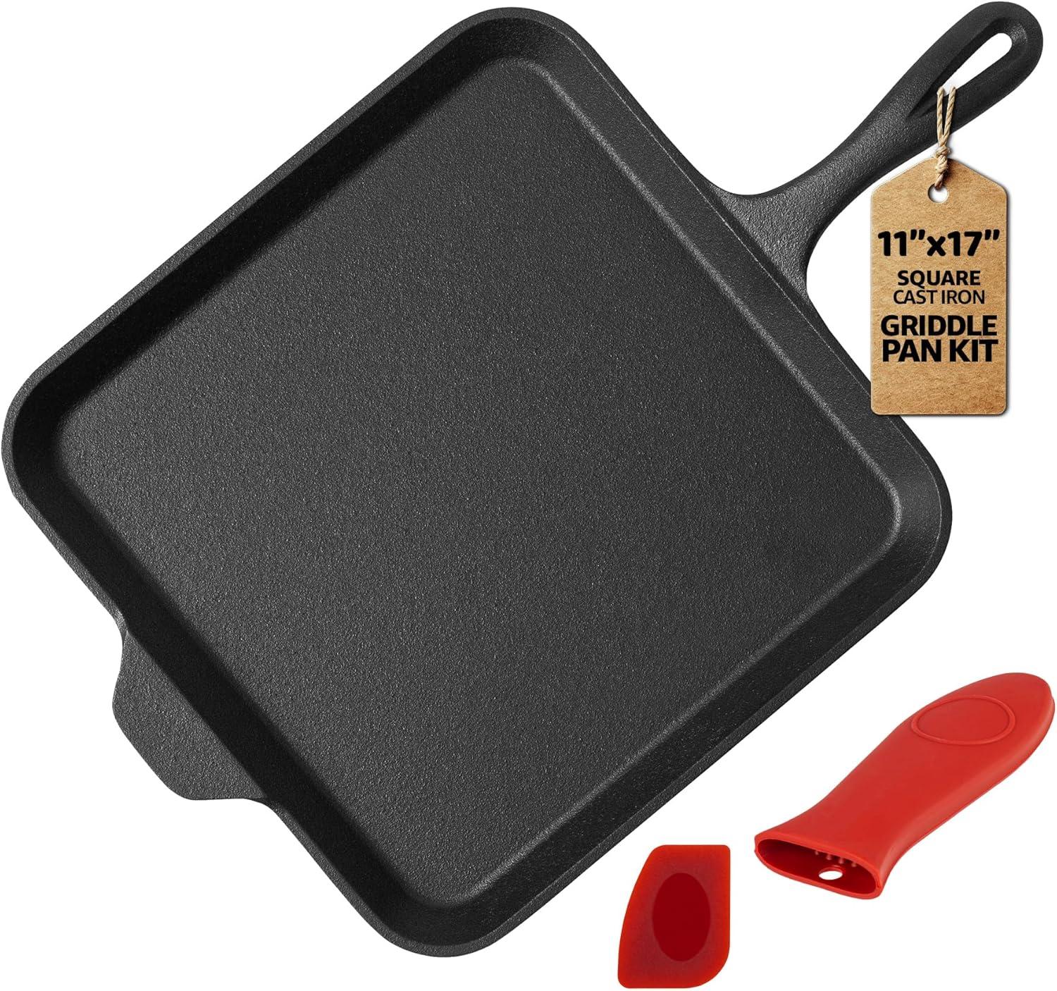 Lodge Seasoned Cast Iron 11" Square Pre-Seasoned Griddle