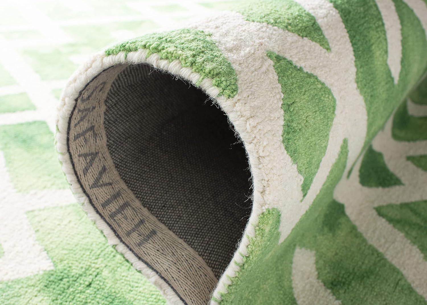 Dip Dye DDY677 Hand Tufted Indoor Area Rug - Green/Ivory - 5'x8' - Safavieh