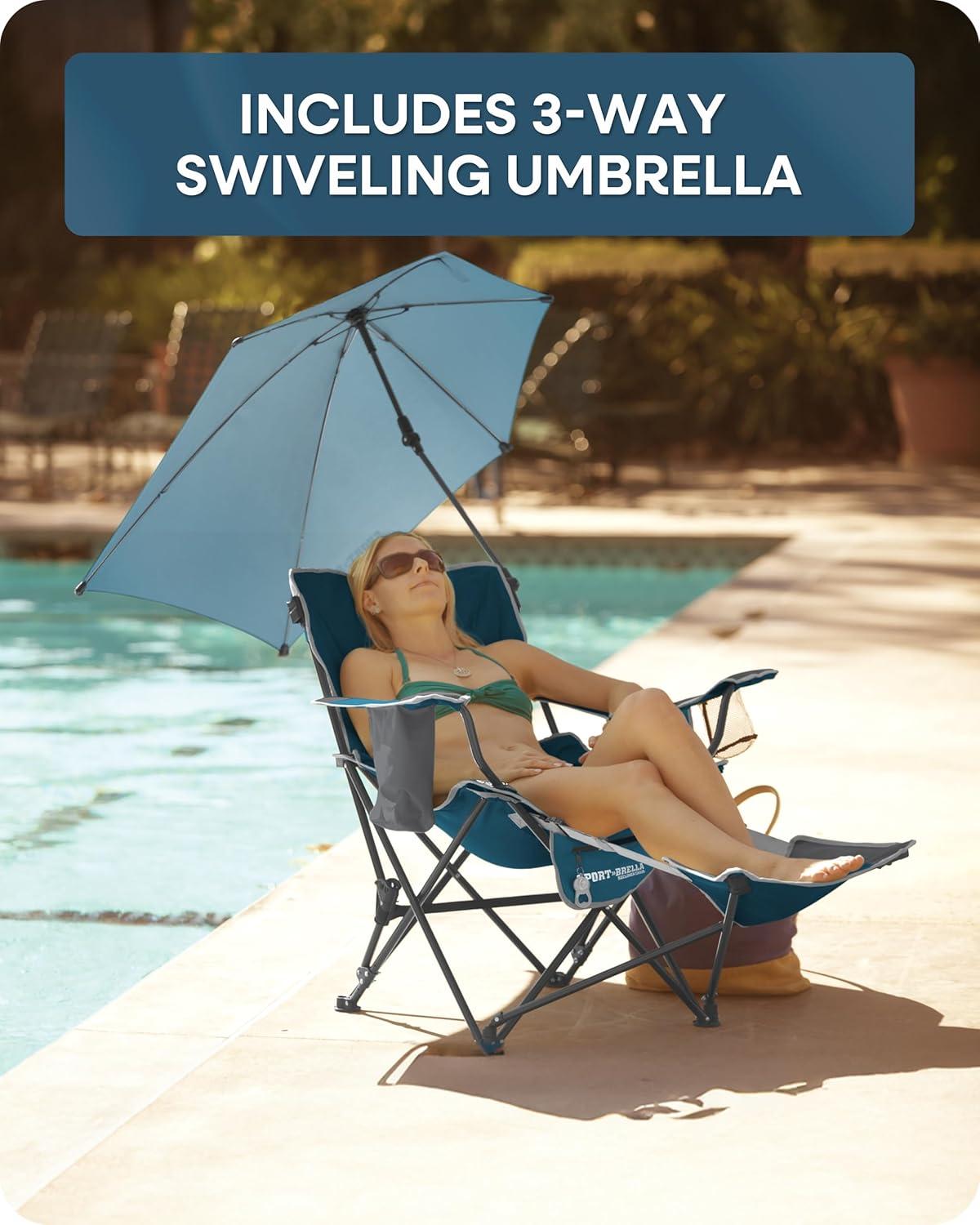 Sport-Brella Portable Recliner Chair - Midnight Blue