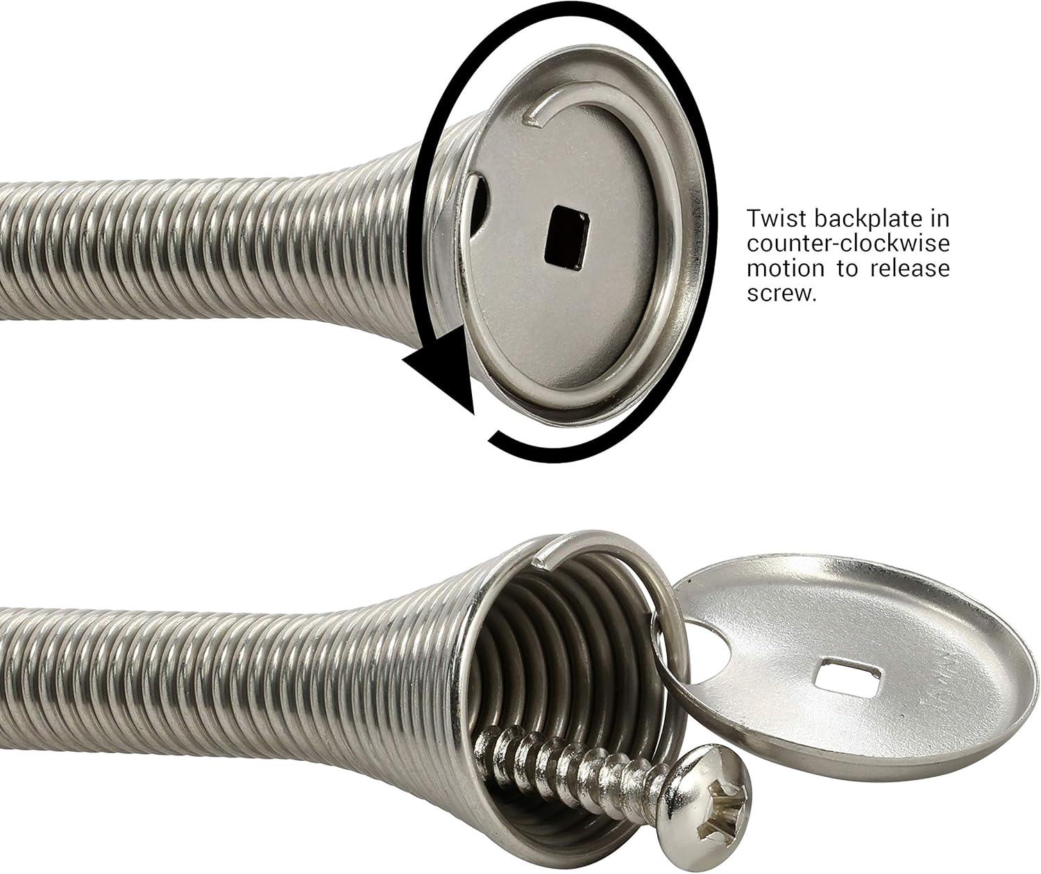 Rok Hardware Flexi Spring Heavy Duty Steel Baseboard Stop (Set of 2)