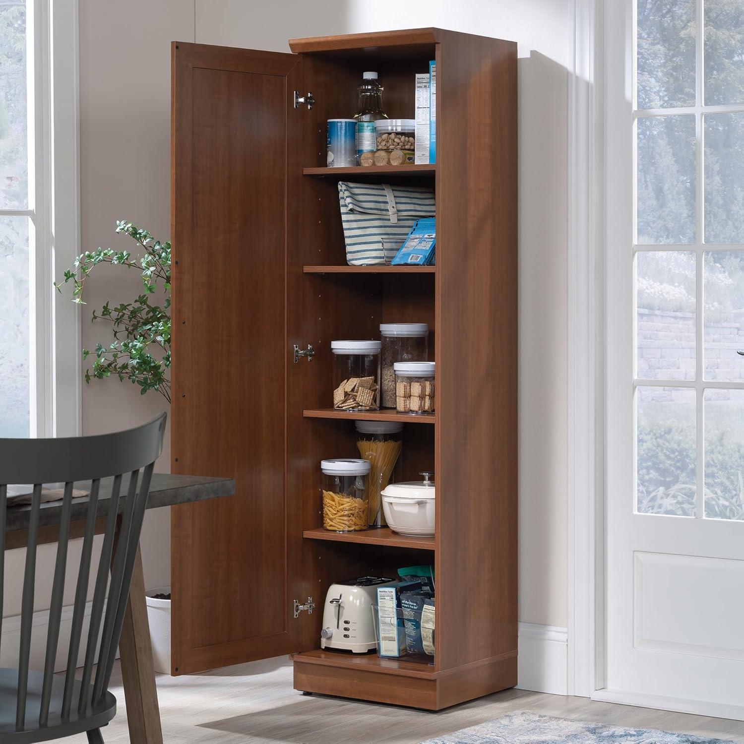 Sauder Homeplus Engineered Wood Single Door Pantry in Sienna Oak Finish