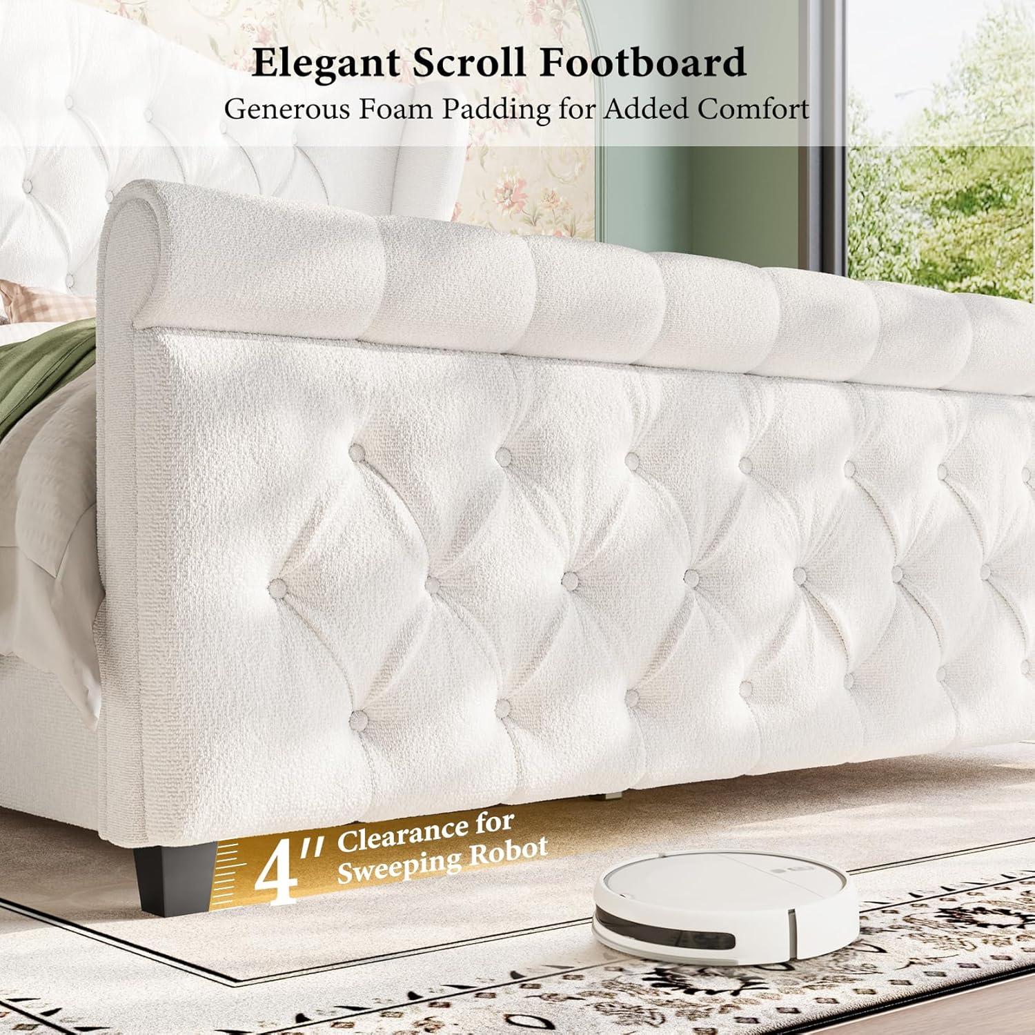 Amolife Base de Cama con Plataforma Tapizada Tamaño Queen con 3 Cajones de Almacenamiento, Gris Oscuro