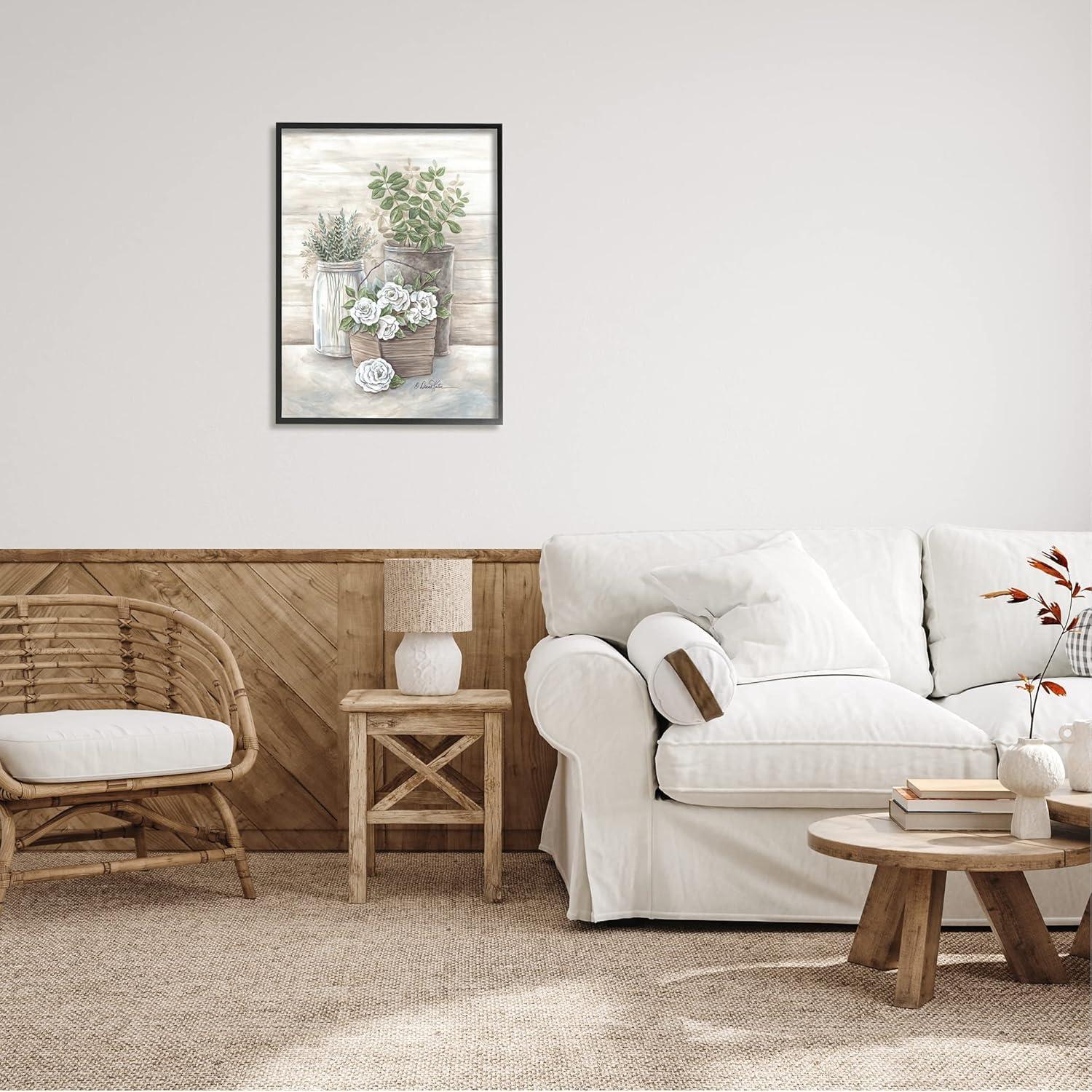 Stupell Industries " Country Succulents Botanicals Rustic Jar Planter Design " by Diane Kater