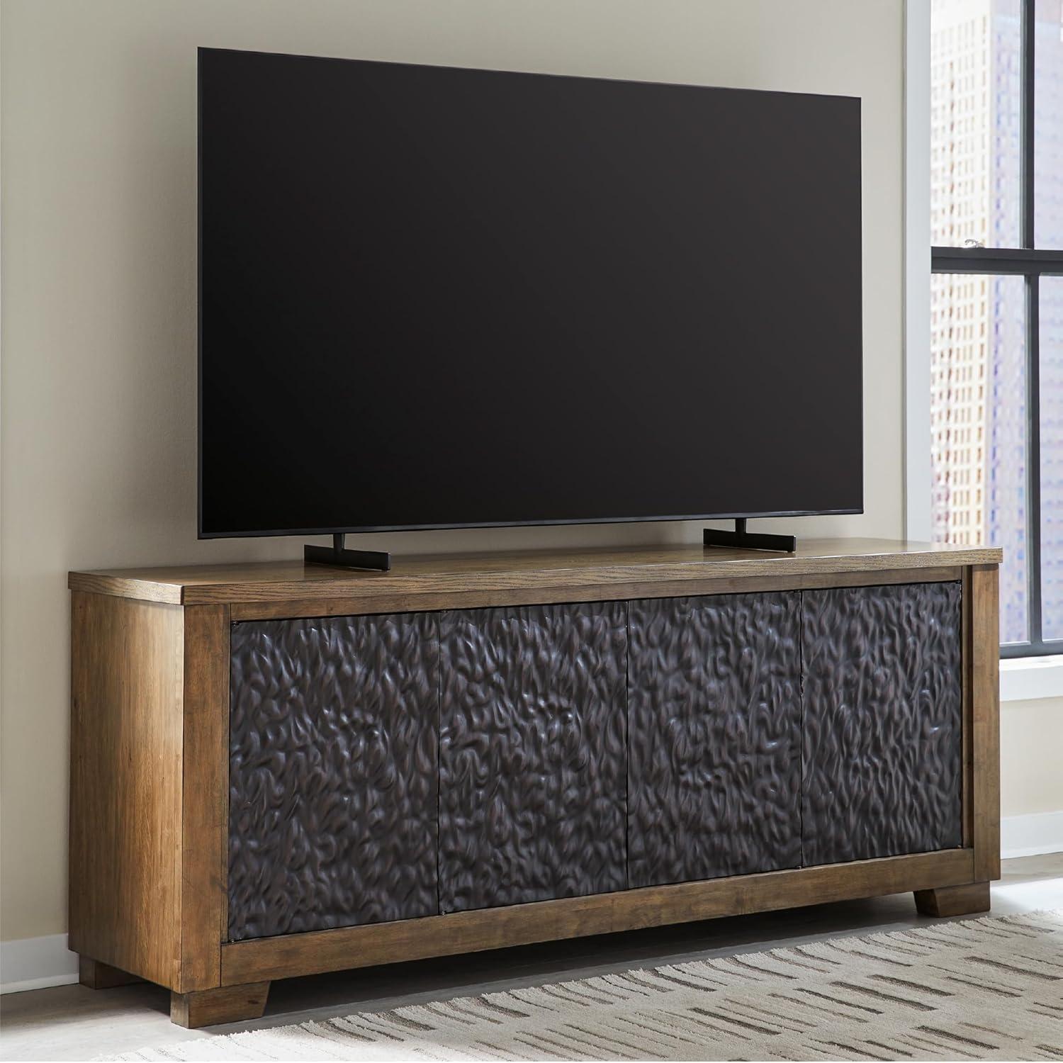 Signature Design by Ashley Rosswain Brown 80" TV Stand for TVs up to 91"