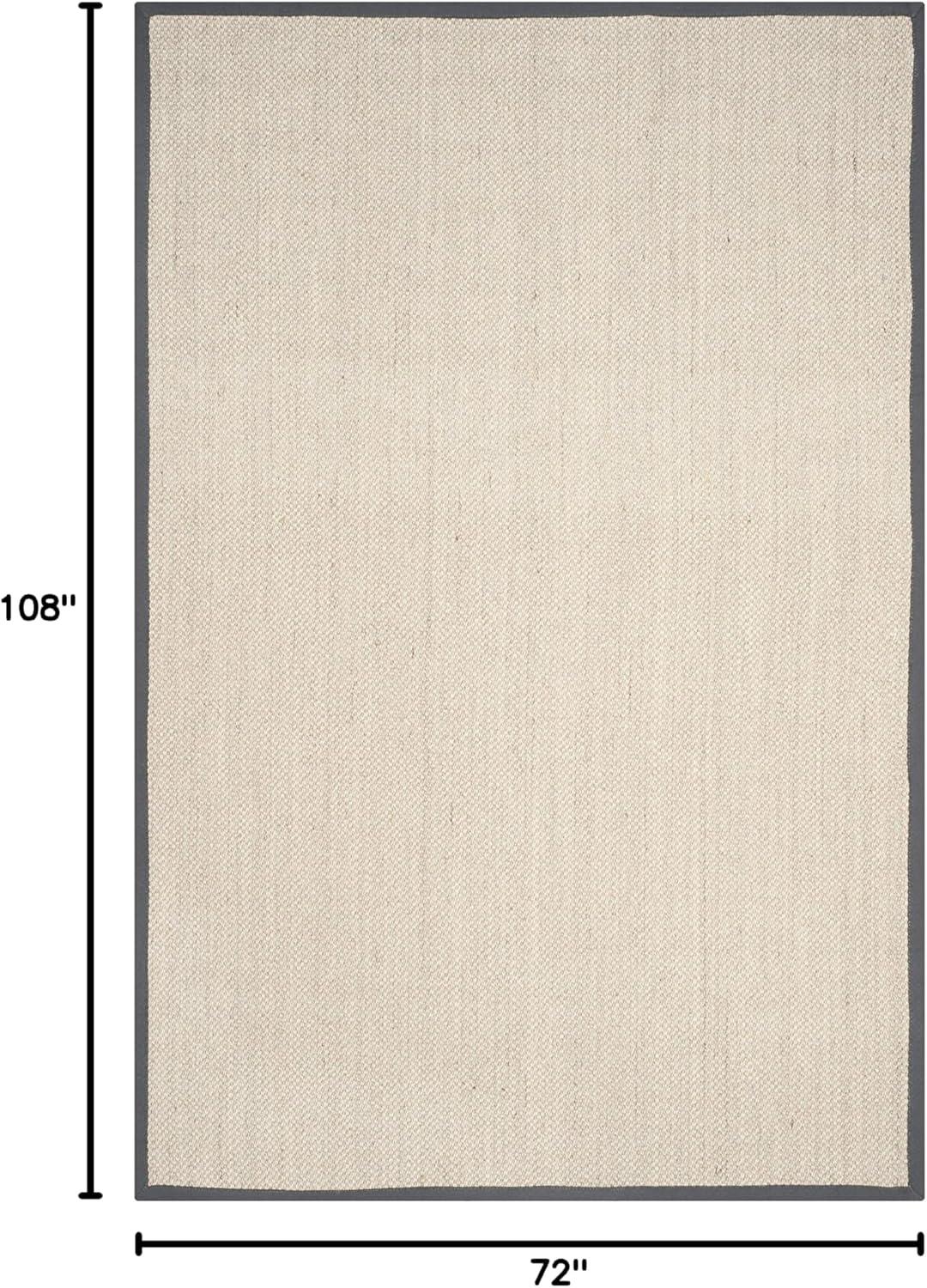 Debroh Natural Fiber Sisal With Latex Solid Color Rug