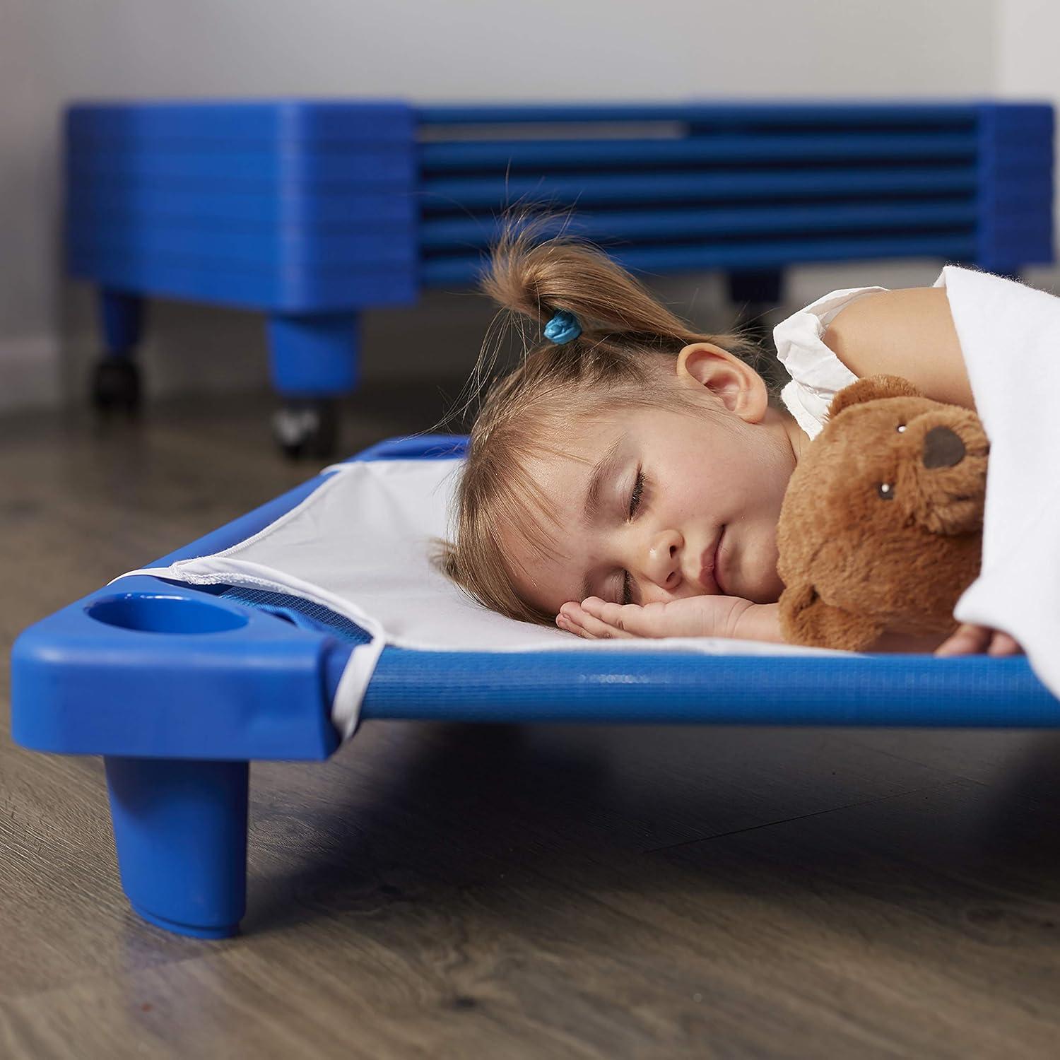 ECR4Kids ECR4Kids Cot Sheet, Toddler Size, Rest Time Accessories, White, 12-Pack (Set of 12)