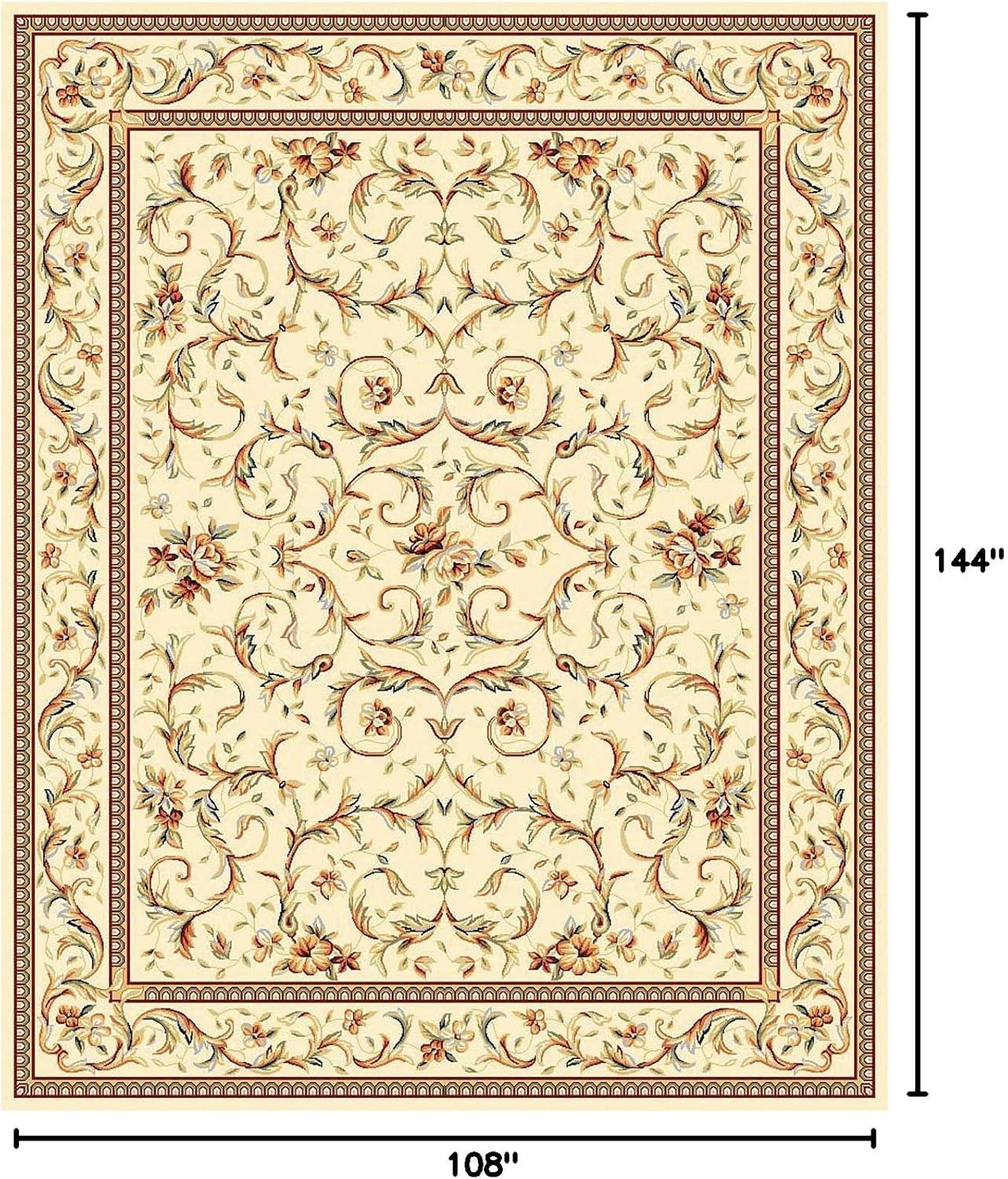 SAFAVIEH Lyndhurst Beatrix Floral Bordered Area Rug, Ivory, 9' x 12'