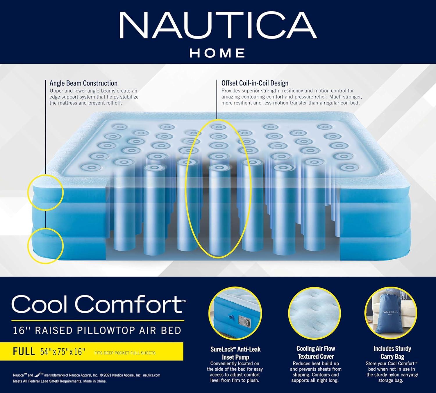 Nautica PVC Full Air Mattress