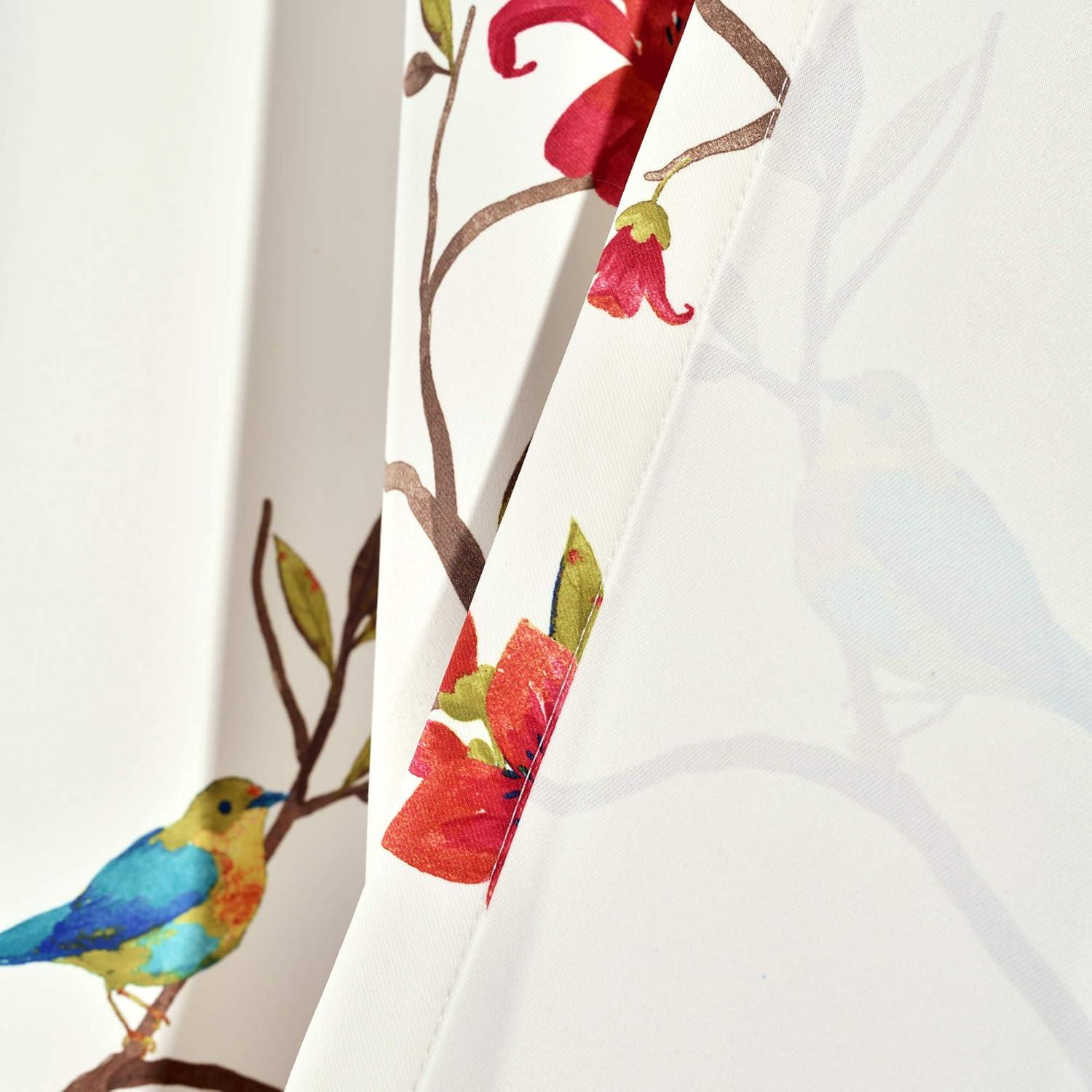 Set of 2 Neela Birds Light Filtering Window Curtain Panels - Lush Décor