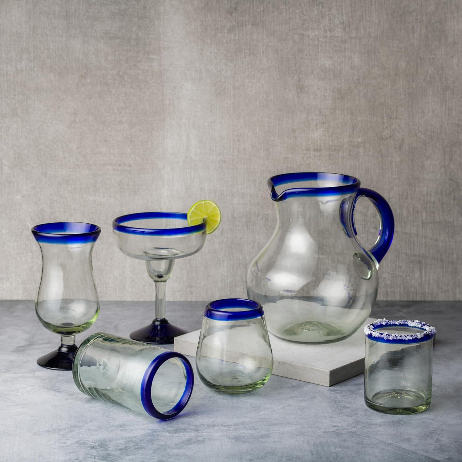 Ten Strawberry Street Rim Hiball Handblown Mexican Glass (Set of 6)