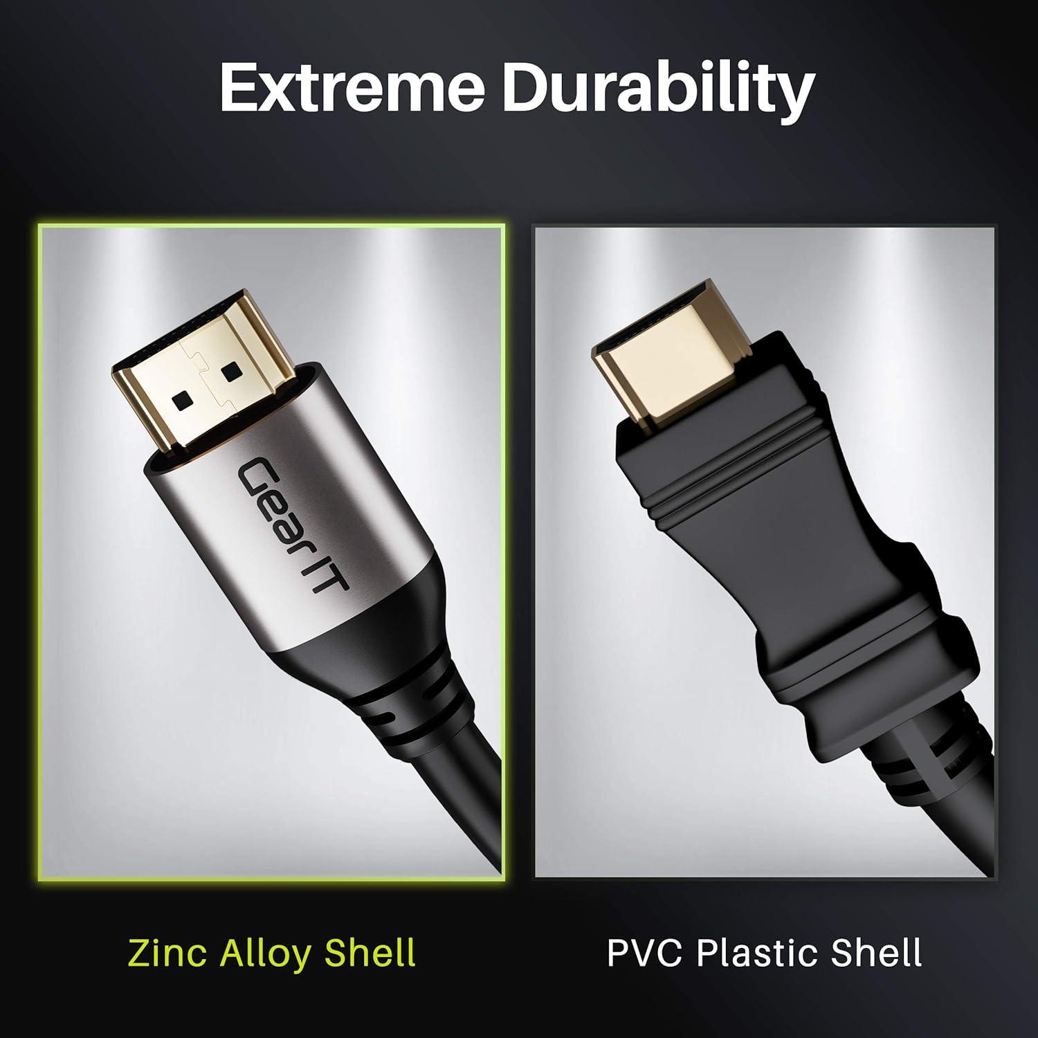 GearIT HDMI Cable CL3 In-Wall Rated (50ft / 15.2m) High-Speed HDMI 2.0b, 4K 60hz, 3D, ARC, HDCP 2.2, HDR, 18Gbps