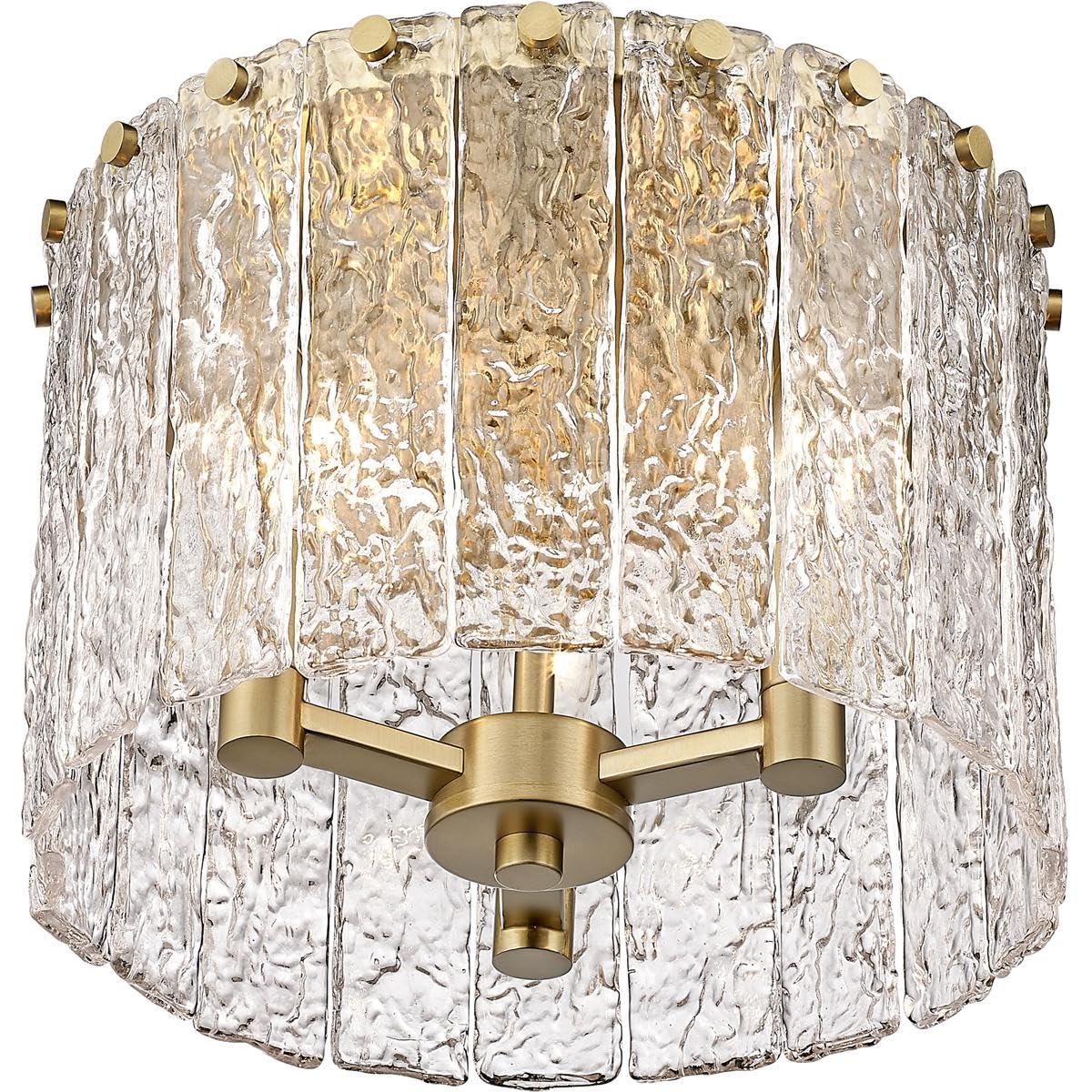 Z-Lite Glacier 3 - Light Flush Mount in  Modern Gold