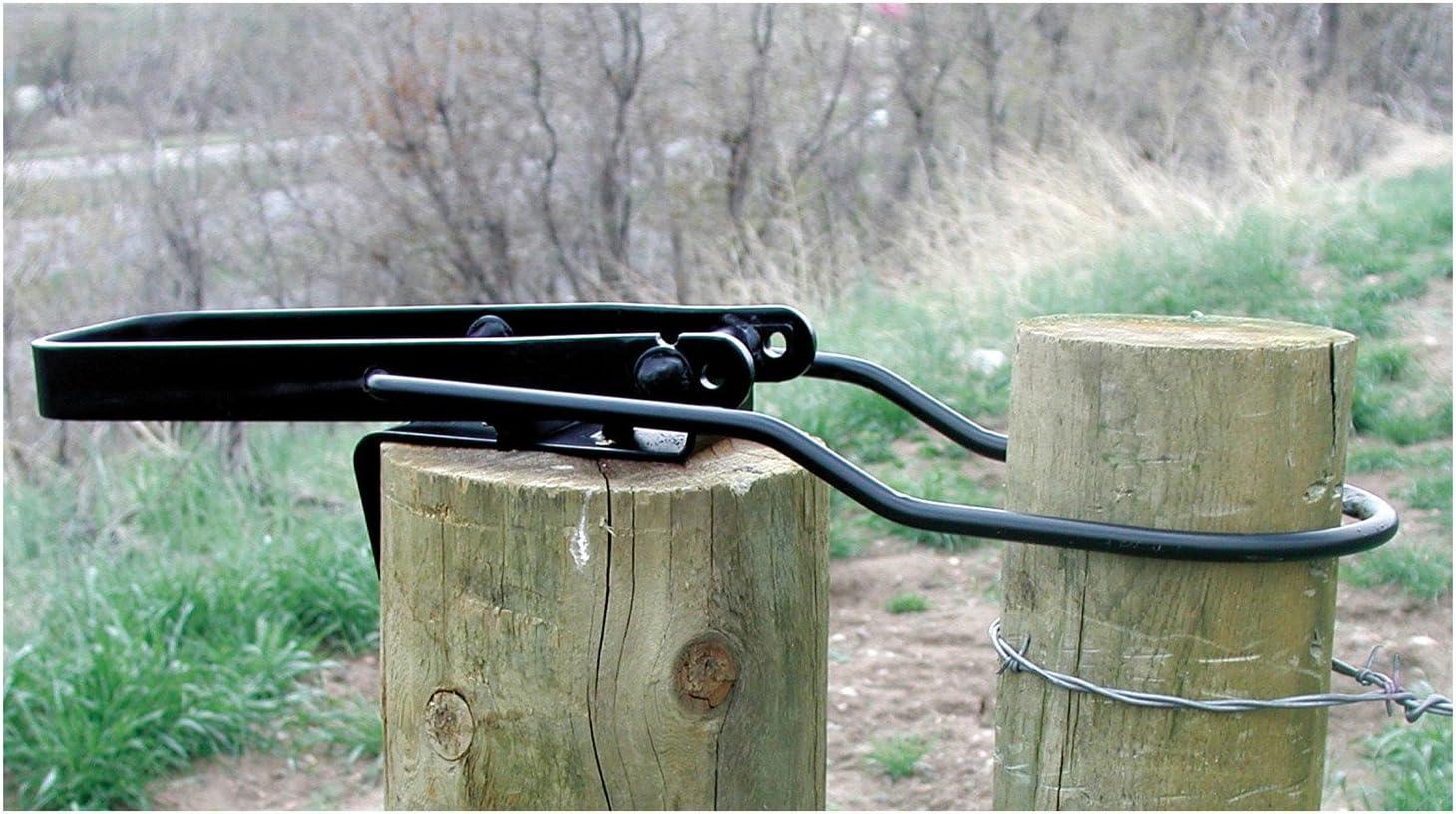 Heavy-Duty Black Powder-Coated Steel Gate Closer