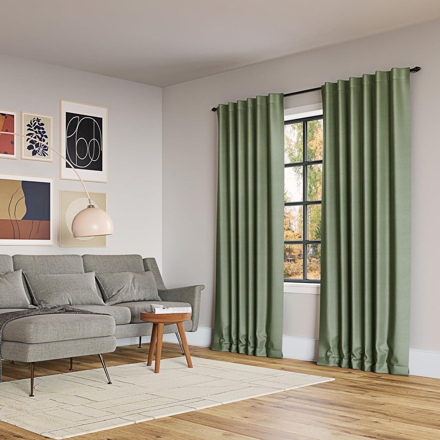 Sun Zero Faux Dupioni Silk Thermal Extreme 100% Blackout Back Tab Curtain Panel