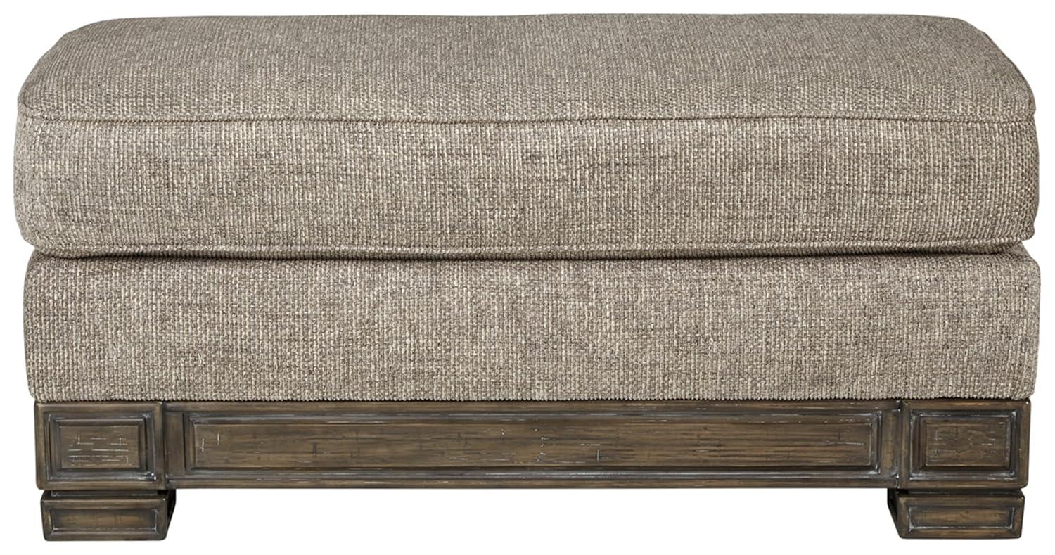 Signature Design by Ashley Traditional Einsgrove Ottoman Textured Sandstone