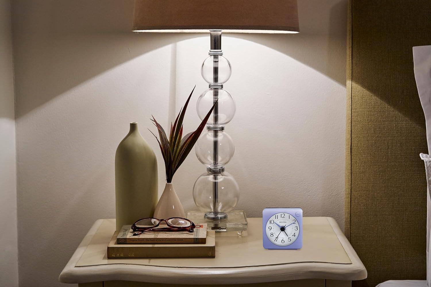 Bulova Clocks  Violet Travel Alarm Quartz Clock