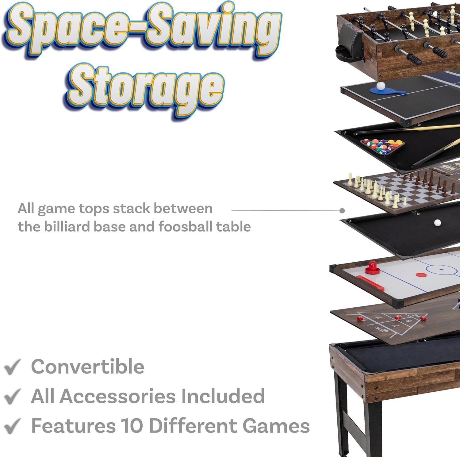 Arlmont & Co. Anastasia 49.5'' L 10 Game Multi Game Table