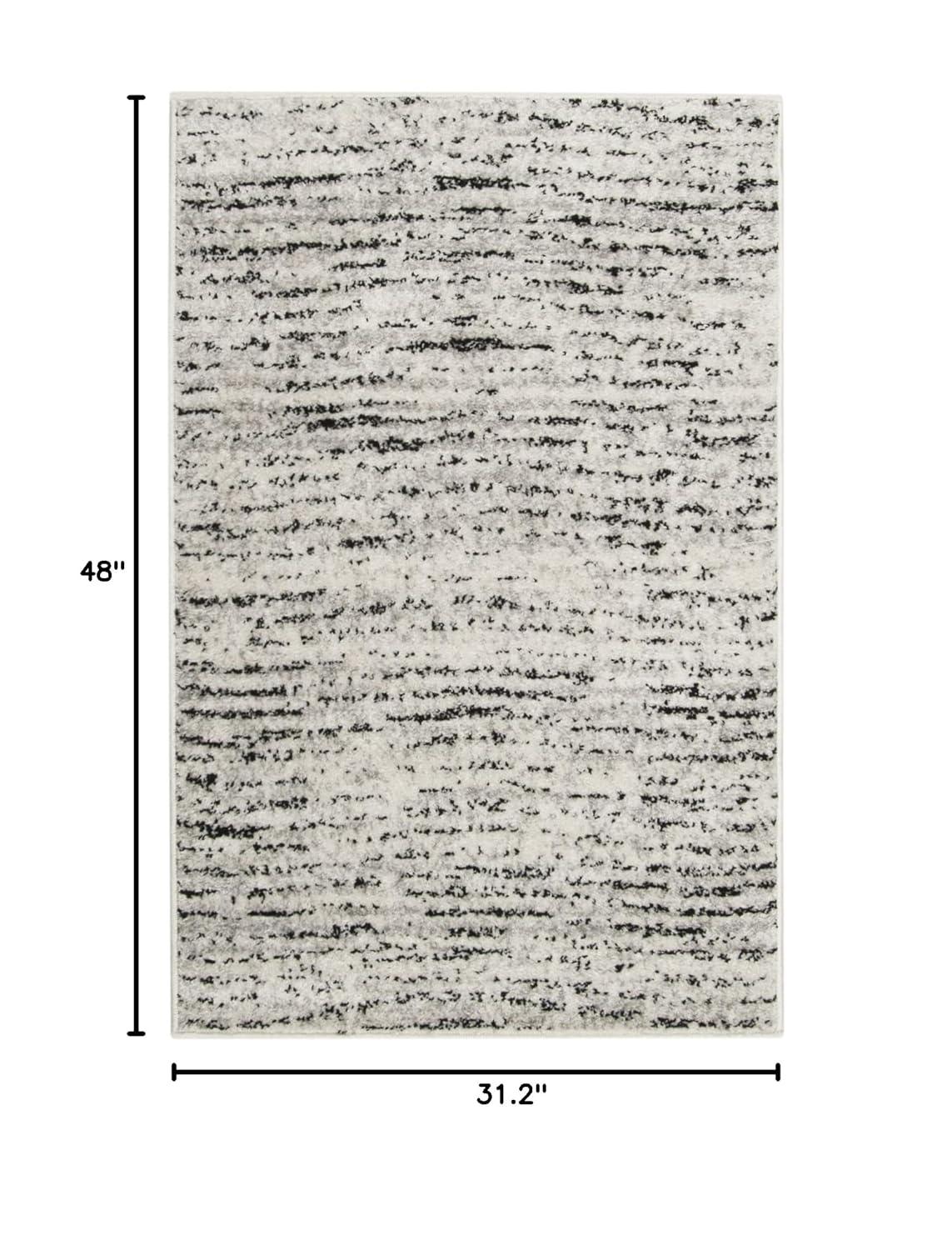 Adirondack ADR117 Machine Made Indoor Accent Rug - Ivory/Silver - 2'-6"x4' - Safavieh