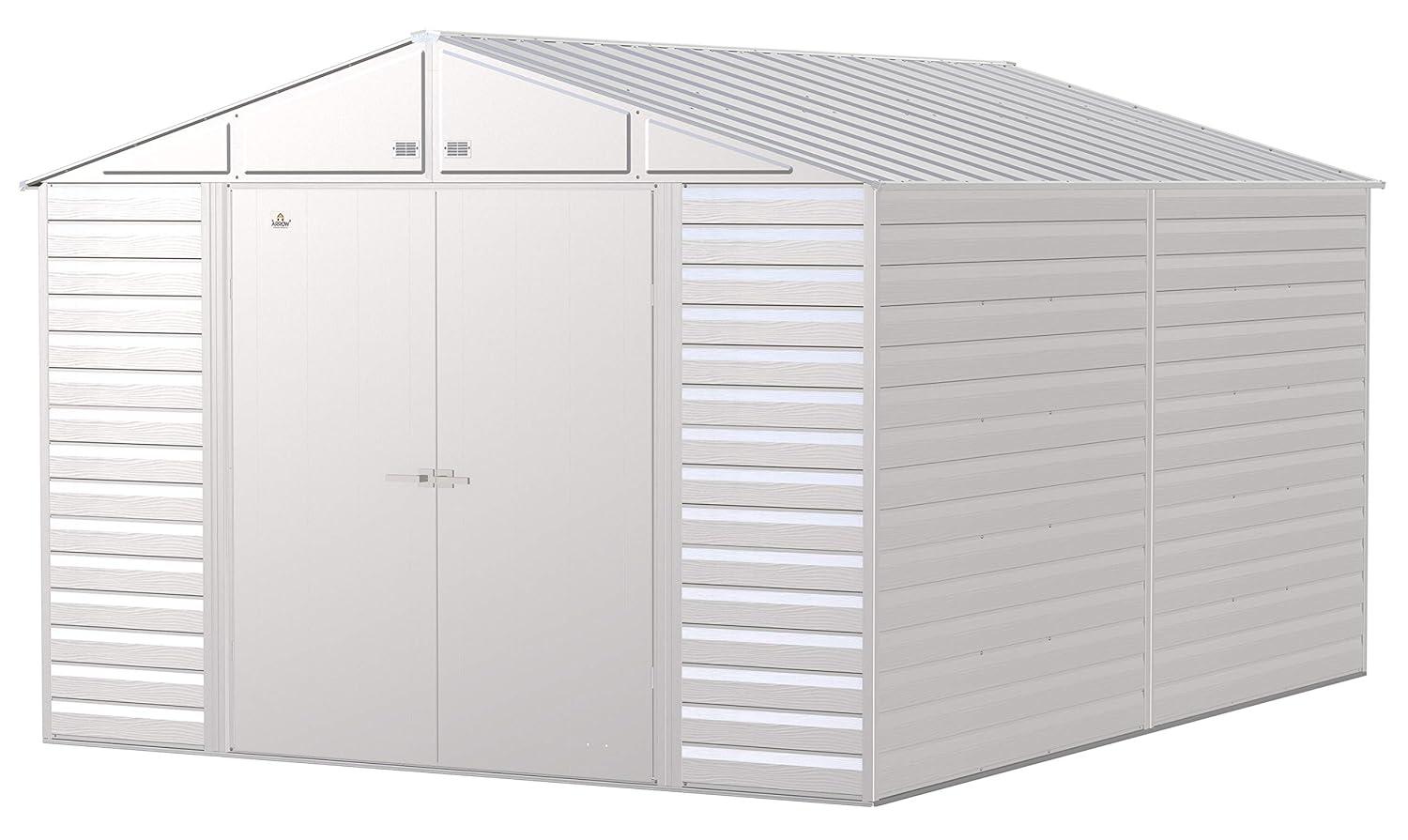 10 ft. W x 14 ft. D Steel Horizontal Storage Shed