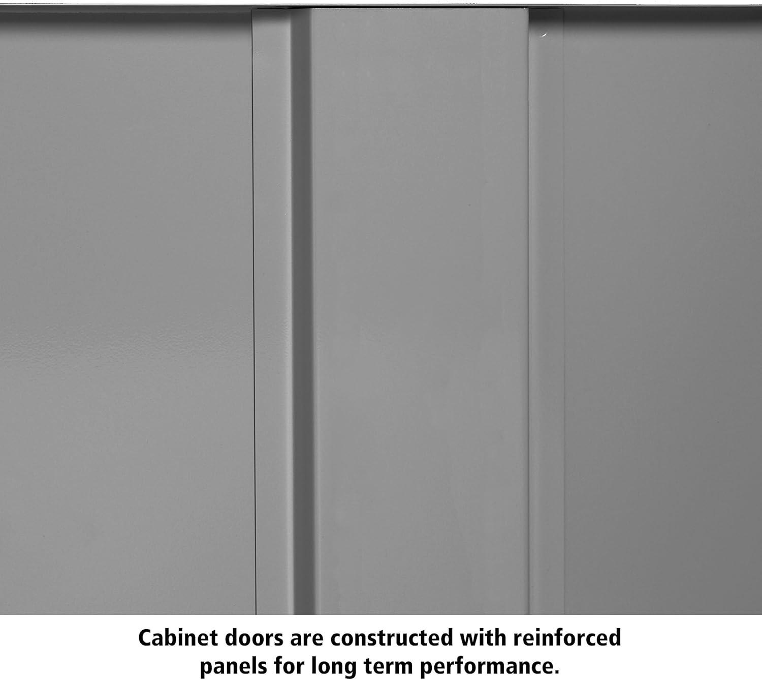 Tennsco Full-Height Standard Storage Cabinet 36" x 18" x 72" - 2 x Door(s) - Security Lock, Welded, Reinforced, Hinged Door - Light Gray - Chrome - Recycled