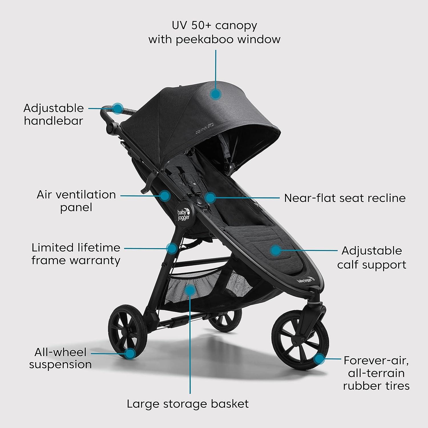 Baby Jogger City Mini GT2 Single Stroller - Opulent Black