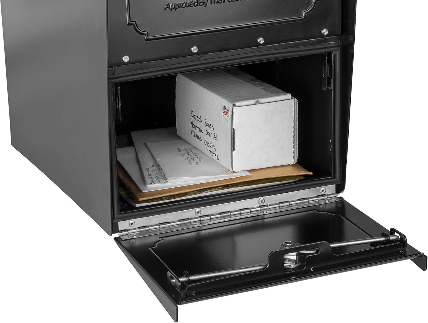 Architectural Mailboxes 620020B-10 Oasis TriBolt Post Mount Locking Mailbox - Black