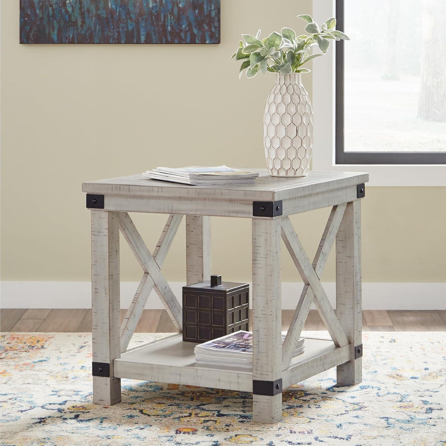 Signature Design by Ashley Casual Carynhurst End Table  Whitewash