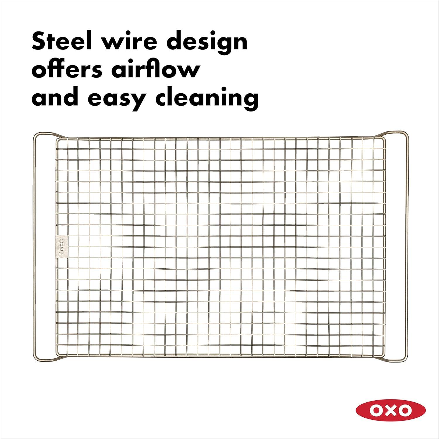 Rectangular Non-Stick Metal Cooling and Baking Rack