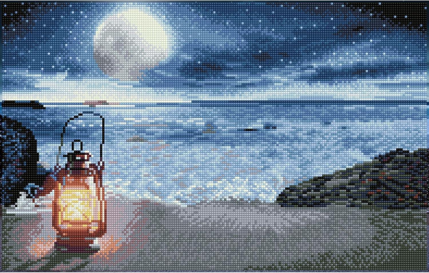 Diamond Dotz Seaside vigil Diamond Painting Kits for Adults - Diamond Art Kits a Relaxing Creative Craft Kit with Dotz Gems 13x20.5