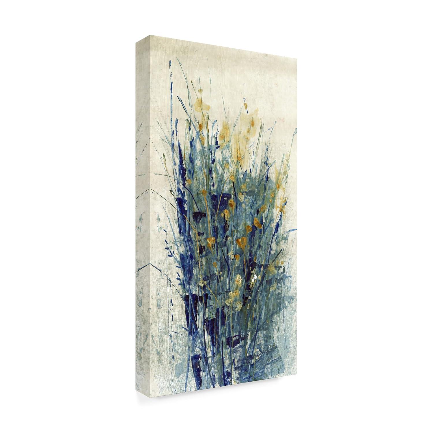 Trademark Fine Art -Tim Otoole 'Indigo Floral Ii' Canvas Art