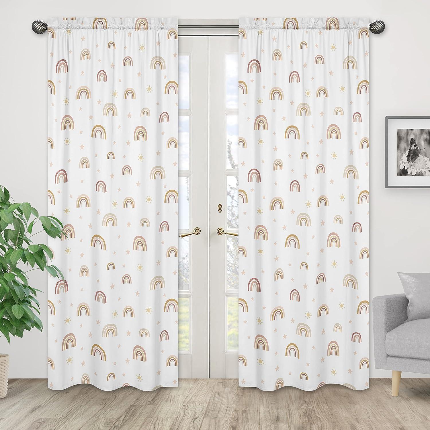 Semi-Sheer Rod Pocket Curtain Panels (Set of 2)