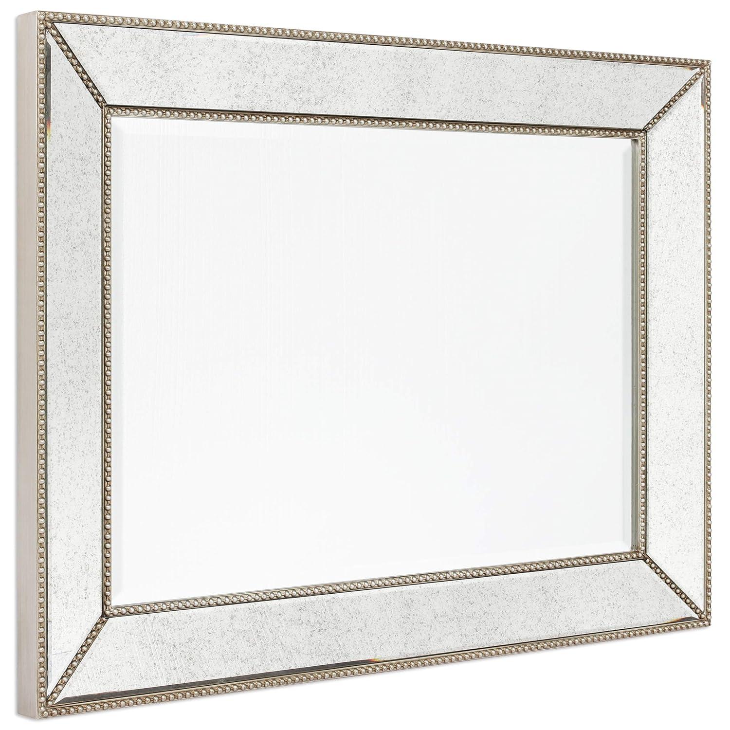 Empire Art Direct  Champagne Beed Beveled Rectangle Wall Mirror