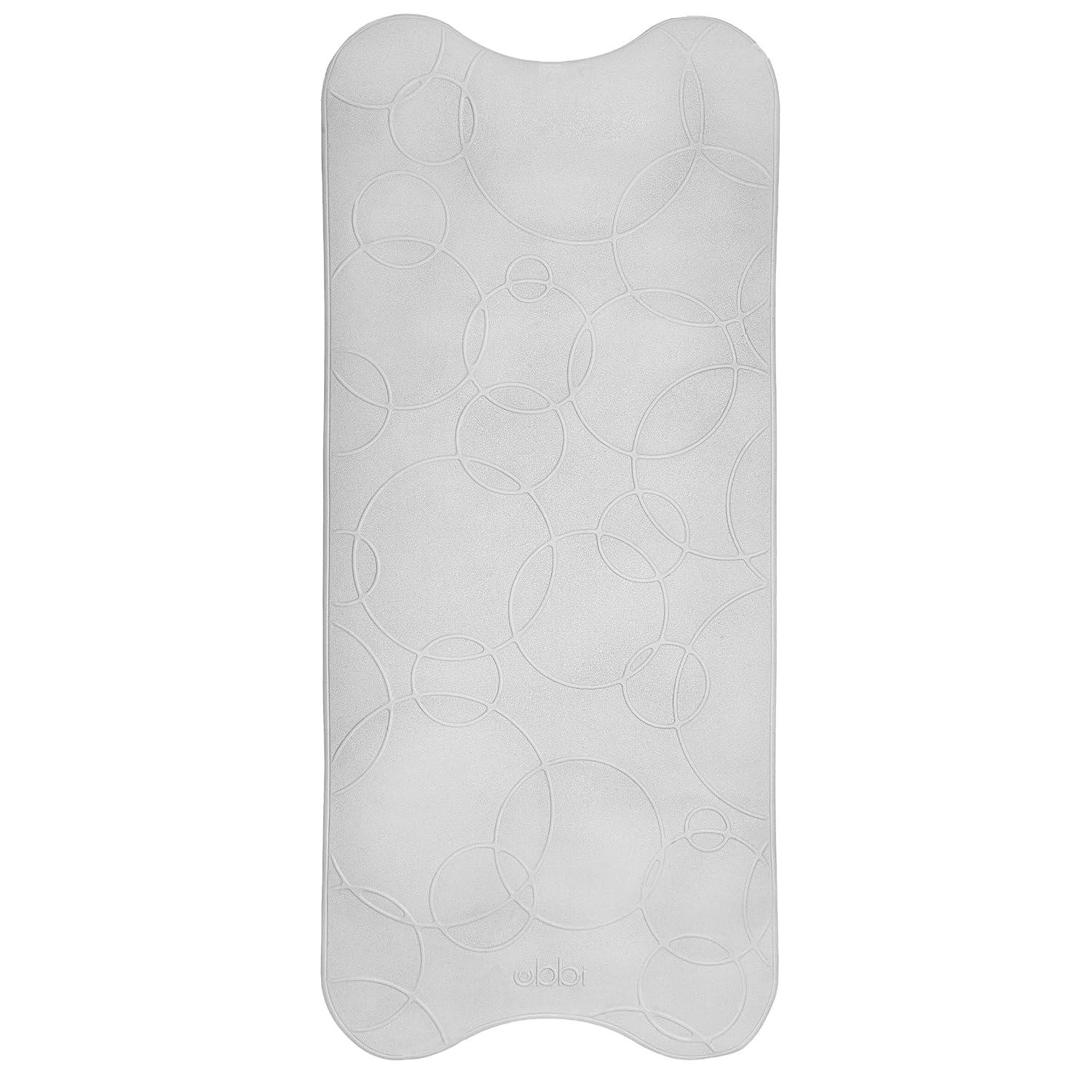 Soft Cushioned Non-Slip Gray Bath Mat for Baby with Suction Cups