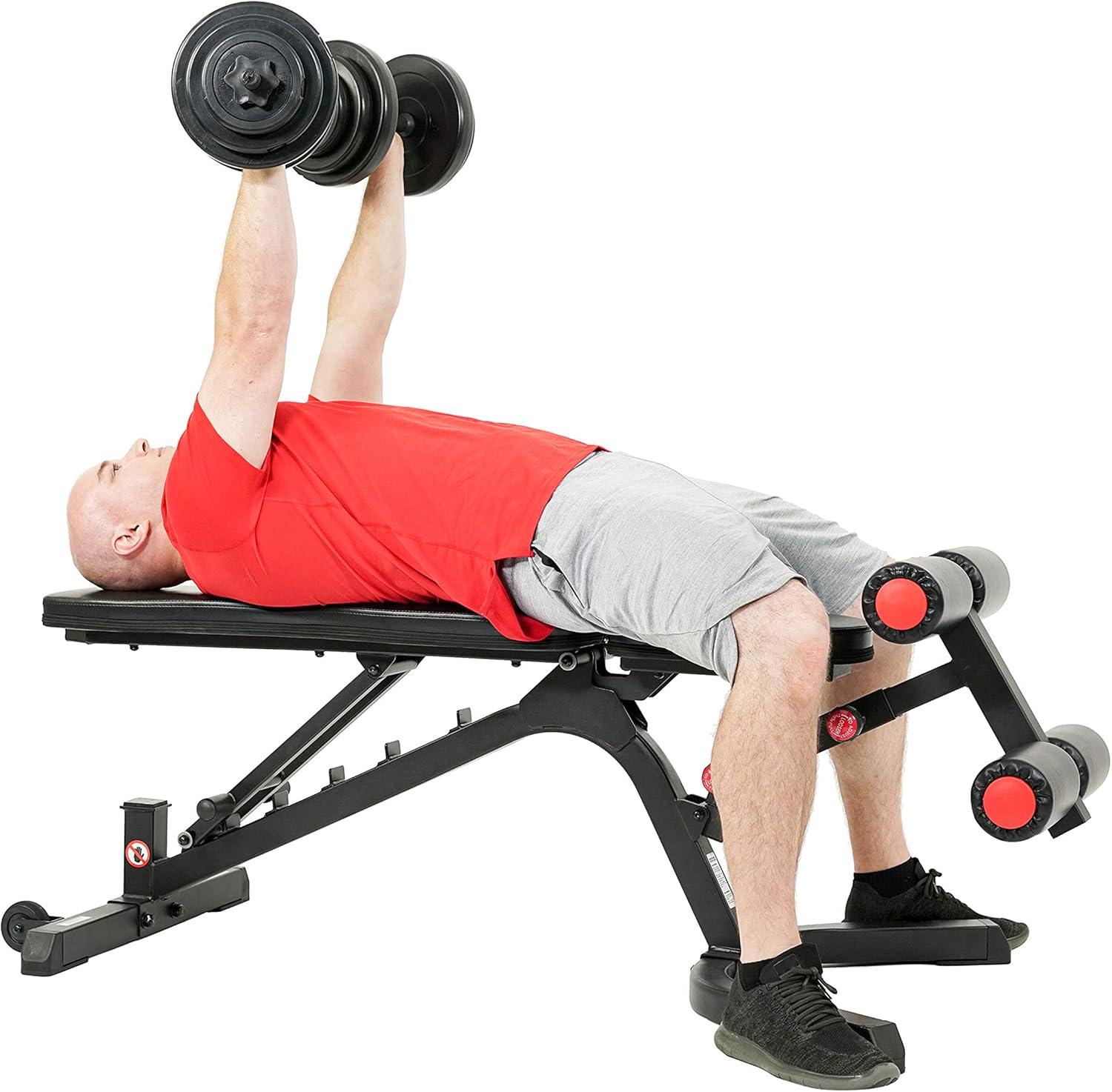 Sunny Health & Fitness Fully Adjustable Utility Weight Bench