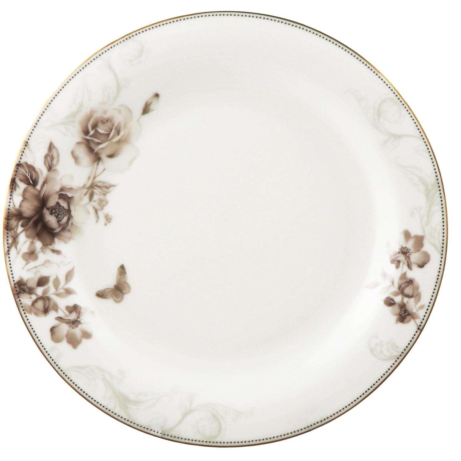 Lorren Home Trends Cora-57 57 Piece Dinnerware Set-Bone China Service for 8 People-Cora, One Size, Multicolor