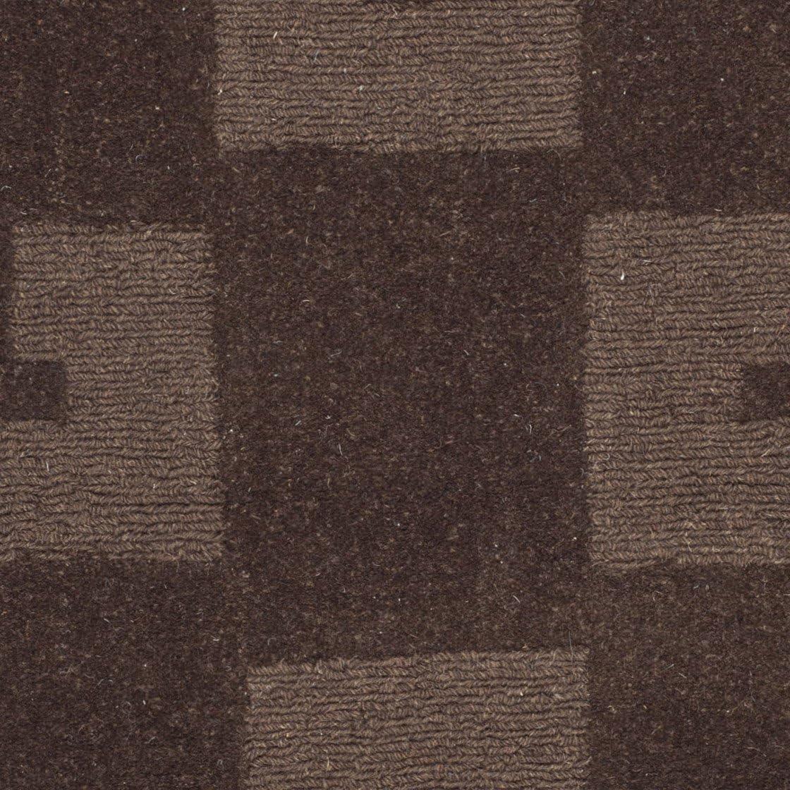 Geometric Handmade Tufted Wool Chocolate Truffle Area Rug