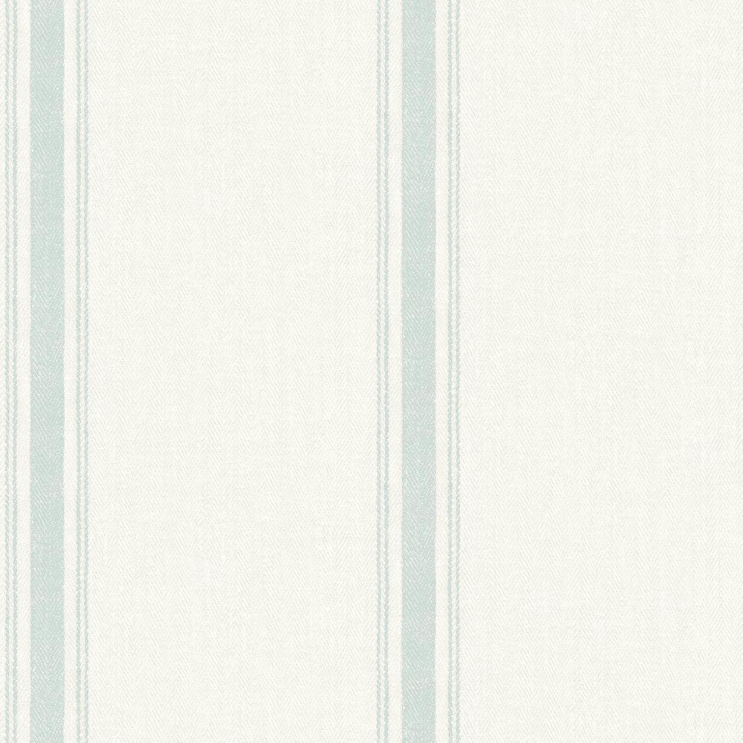 Décor Direct Gresham, Linette Seafoam Fabric Stripe 33 ft L X 20.5 in W, Wallpaper.