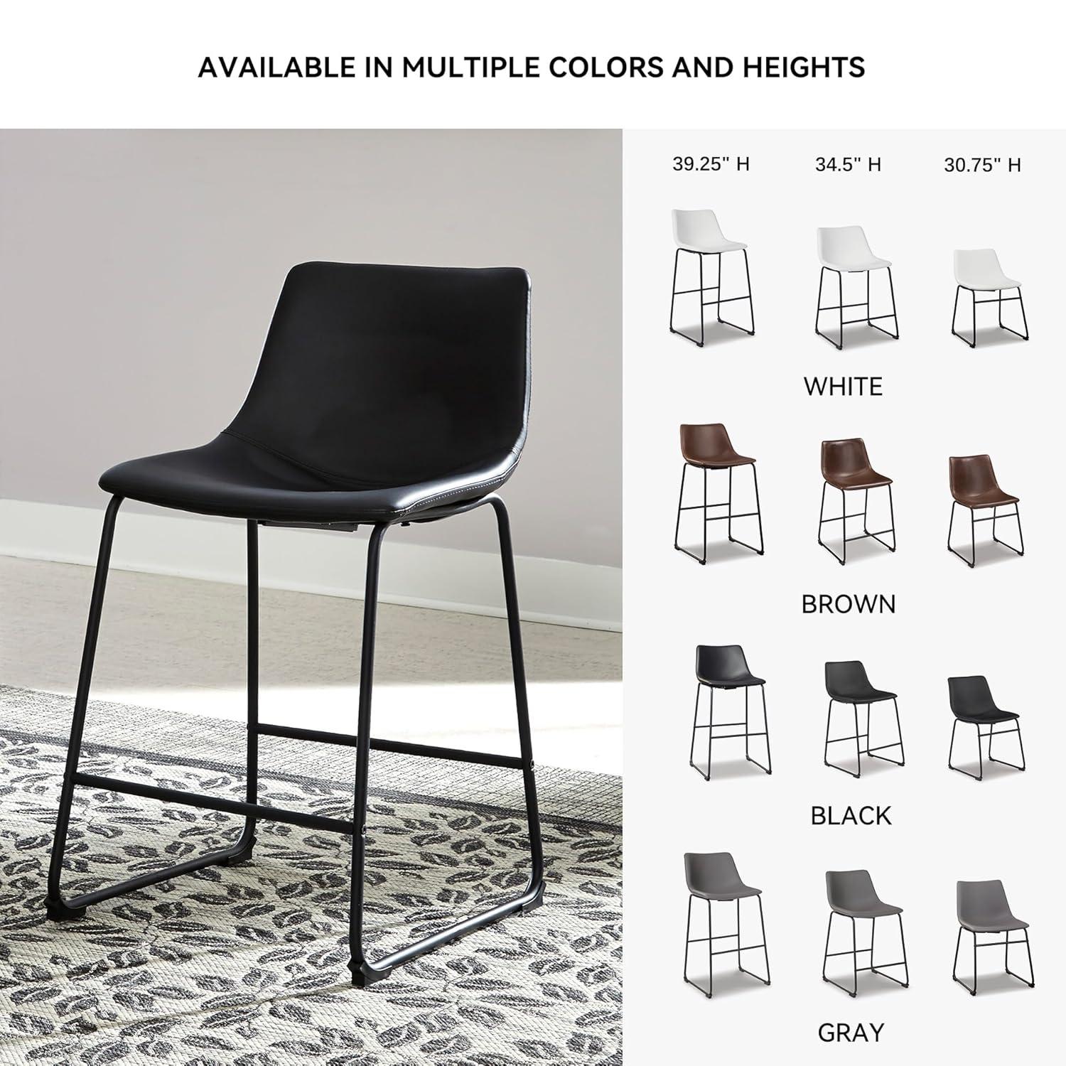 Signature Design by Ashley Centiar 24", Set of 2, Counter Height Modern Bucket Barstool
