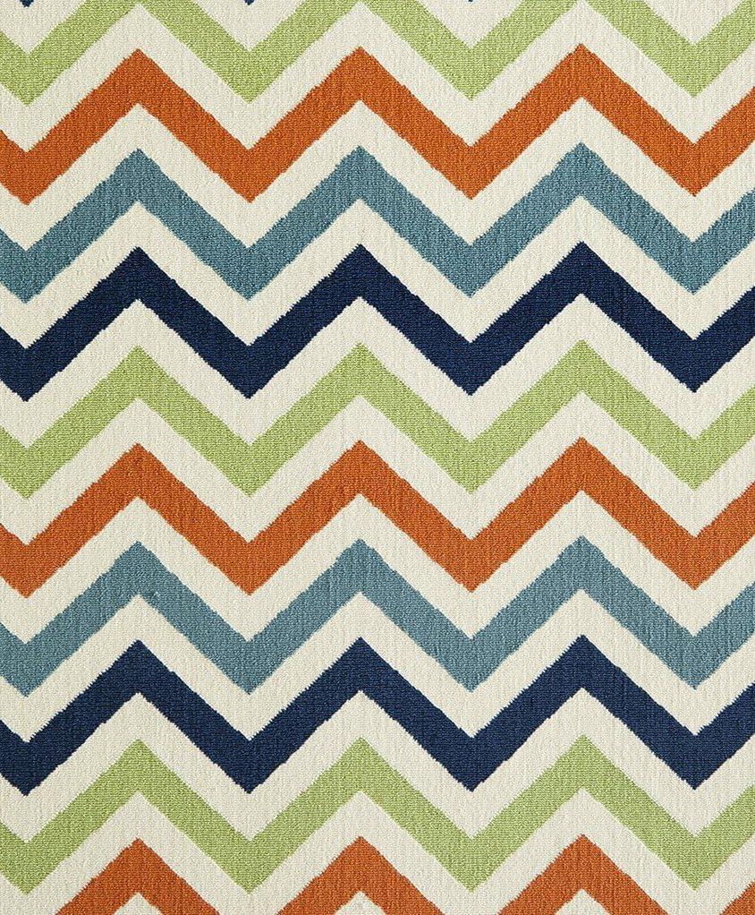 Momeni Rugs , Baja Collection Contemporary Indoor & Outdoor Area Rug, Easy to Clean, UV protected & Fade Resistant, 5'3" x 7'6", Multicolor