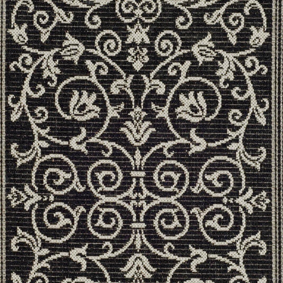 SAFAVIEH Courtyard Nanda Botanical Indoor/Outdoor Area Rug, Grey/Natural, 2'7" x 5'