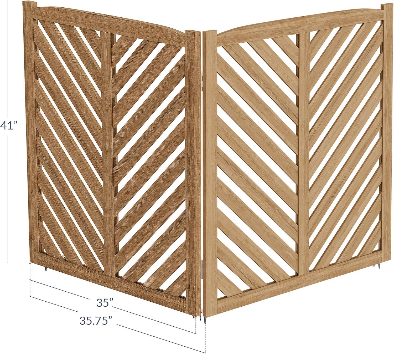 Wooden Outdoor Privacy Fence Panels (2 Panels)