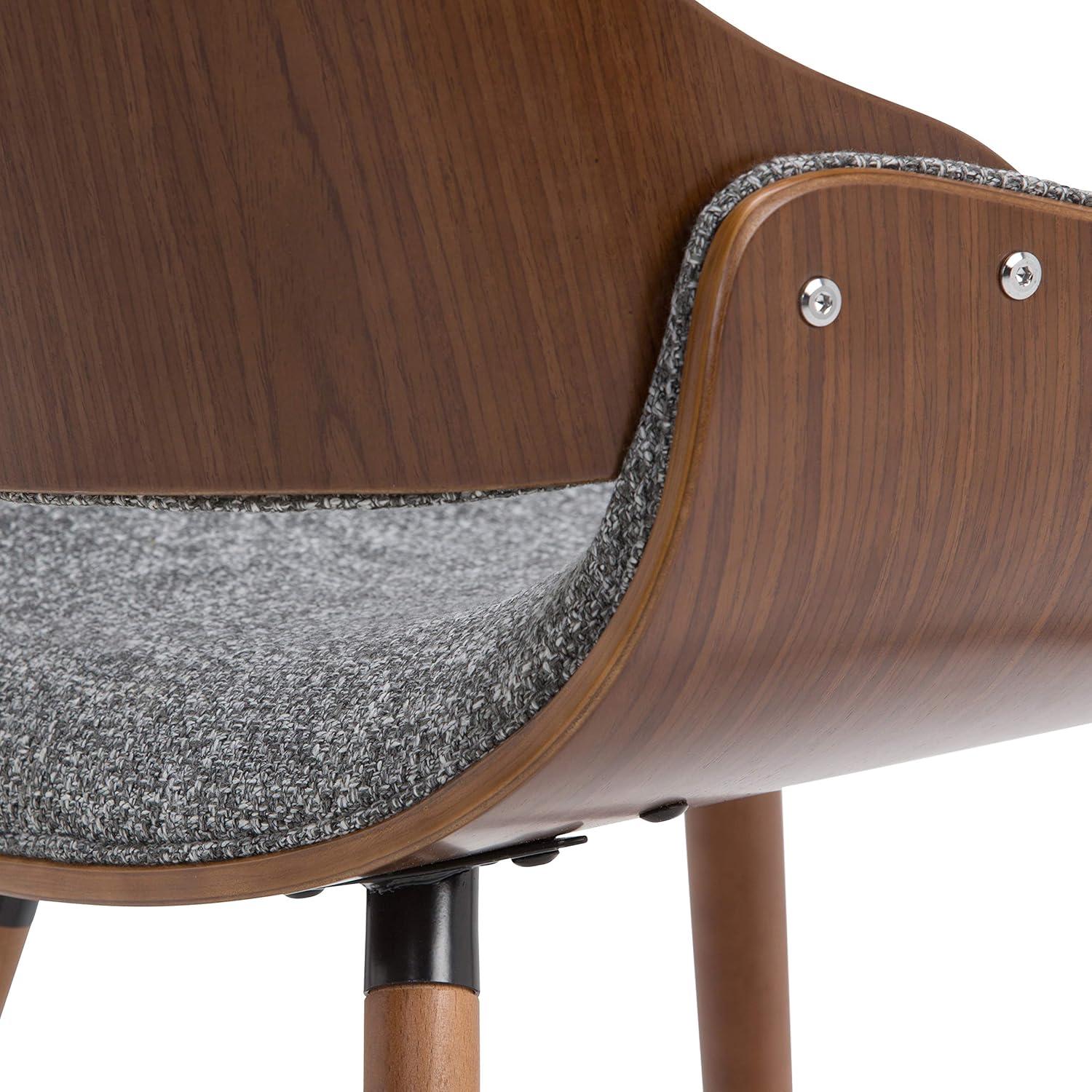 Simpli Home Malden Upholstered Dining Chair with Ergonomic Solid Wood Frame and Mid-Century Modern Style