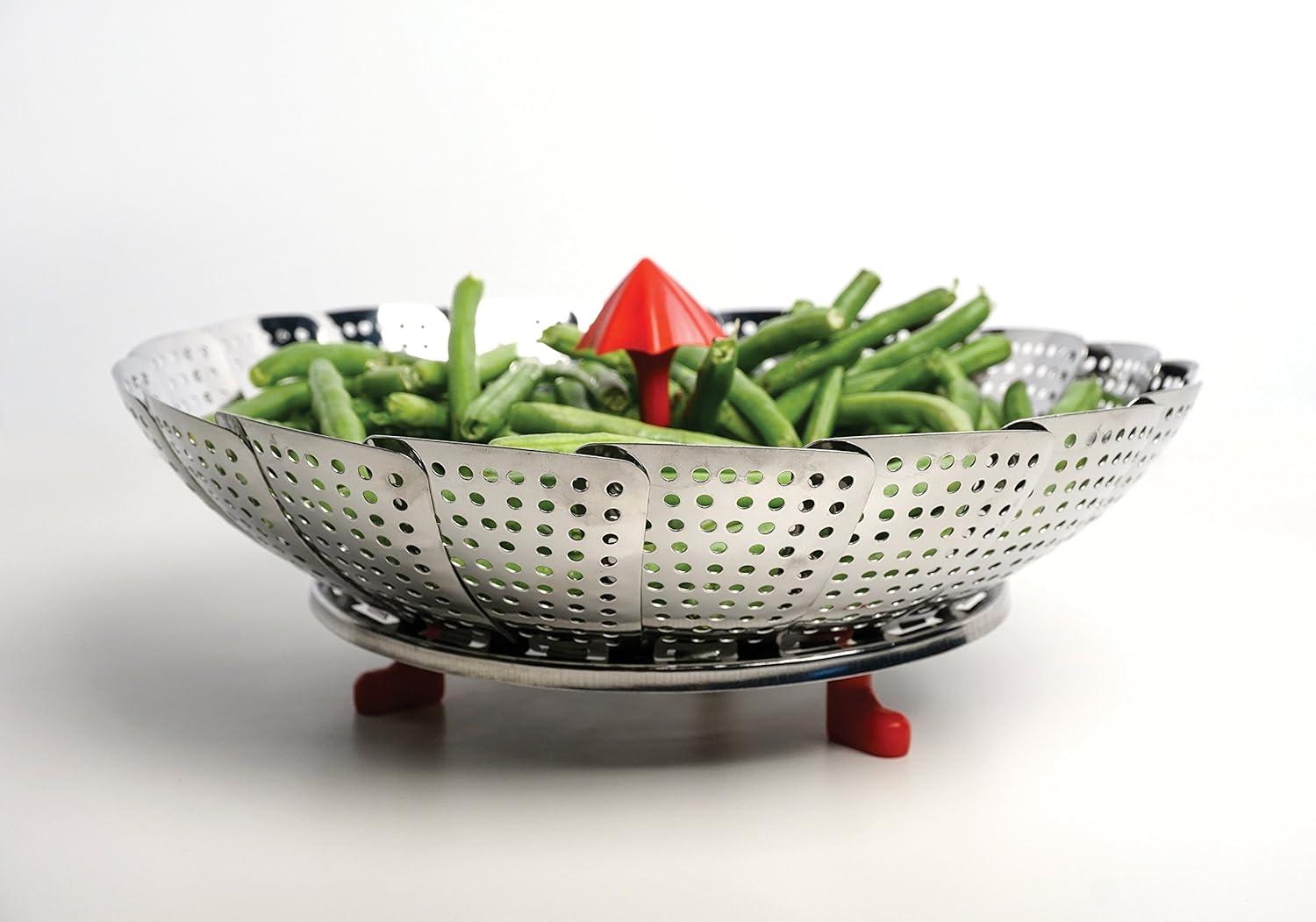 Design Imports Stainless Steel Steamer Basket with 5.25'' Diameter