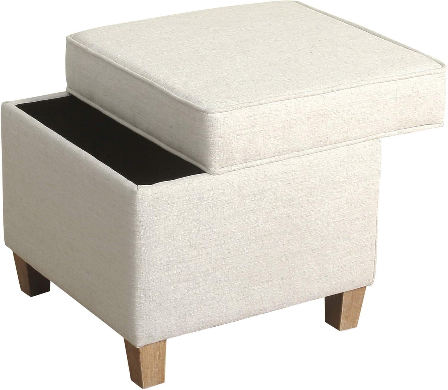 Cole Classics Square Storage Ottoman with Lift Off Top - HomePop