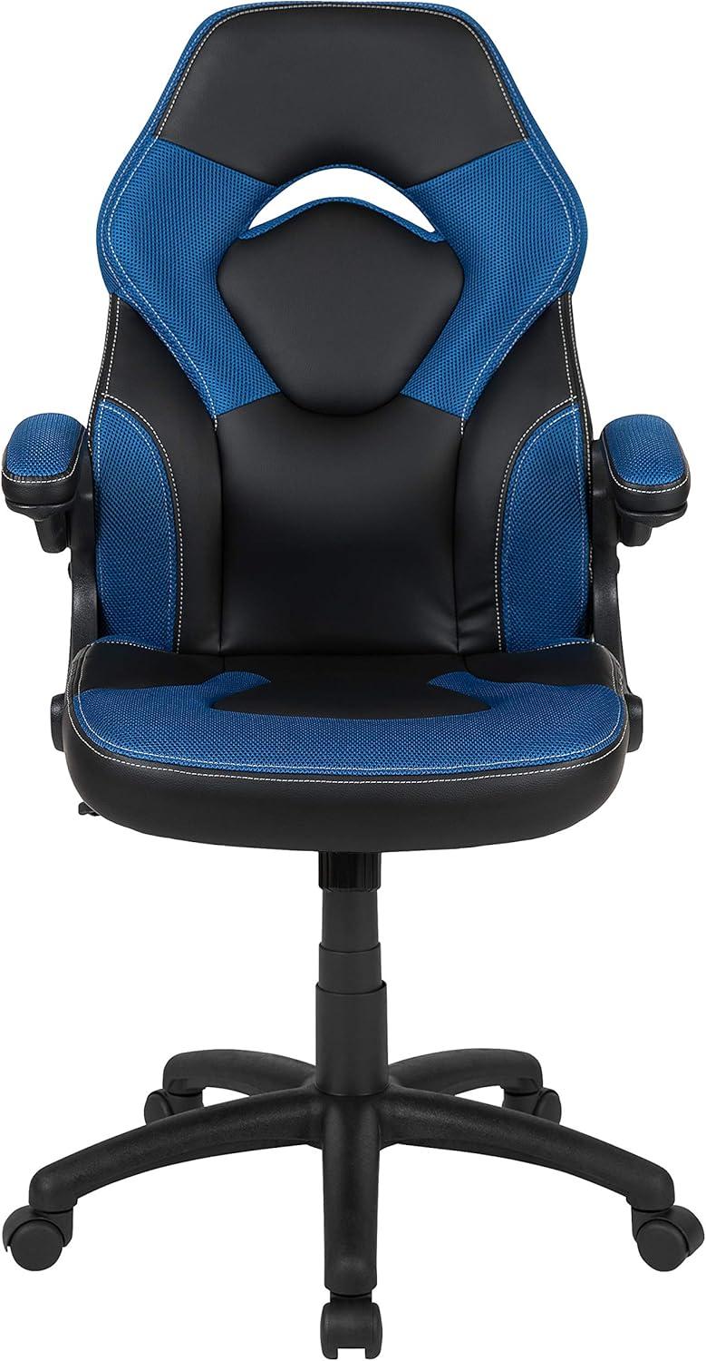 Flash Furniture X10 Gaming Chair Racing Office Ergonomic Computer PC Adjustable Swivel Chair with Flip-up Arms